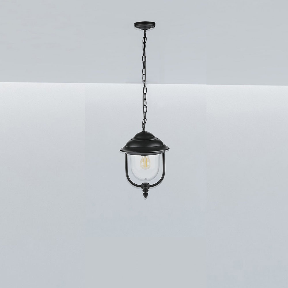Garden Ceiling Lamp 1 x E27 Nero