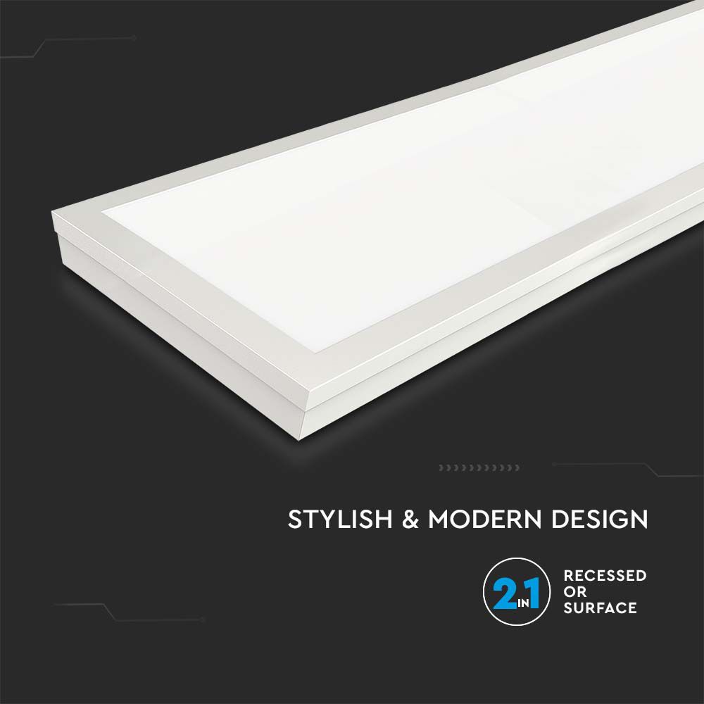 40W LED Panel 1200x300 mm 2in1 4000K 6PCS/SET img 2