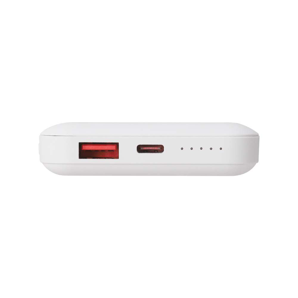 ower Bank 10000 mAh MagSafe Ultra Sottile Magnetico con Ricarica Wireless Colore Bianco img 3