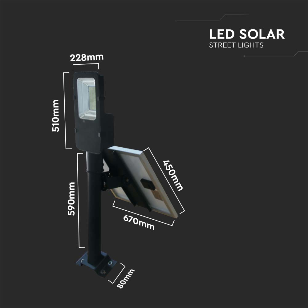 50W LED Armatura Stradale Solare 4000K