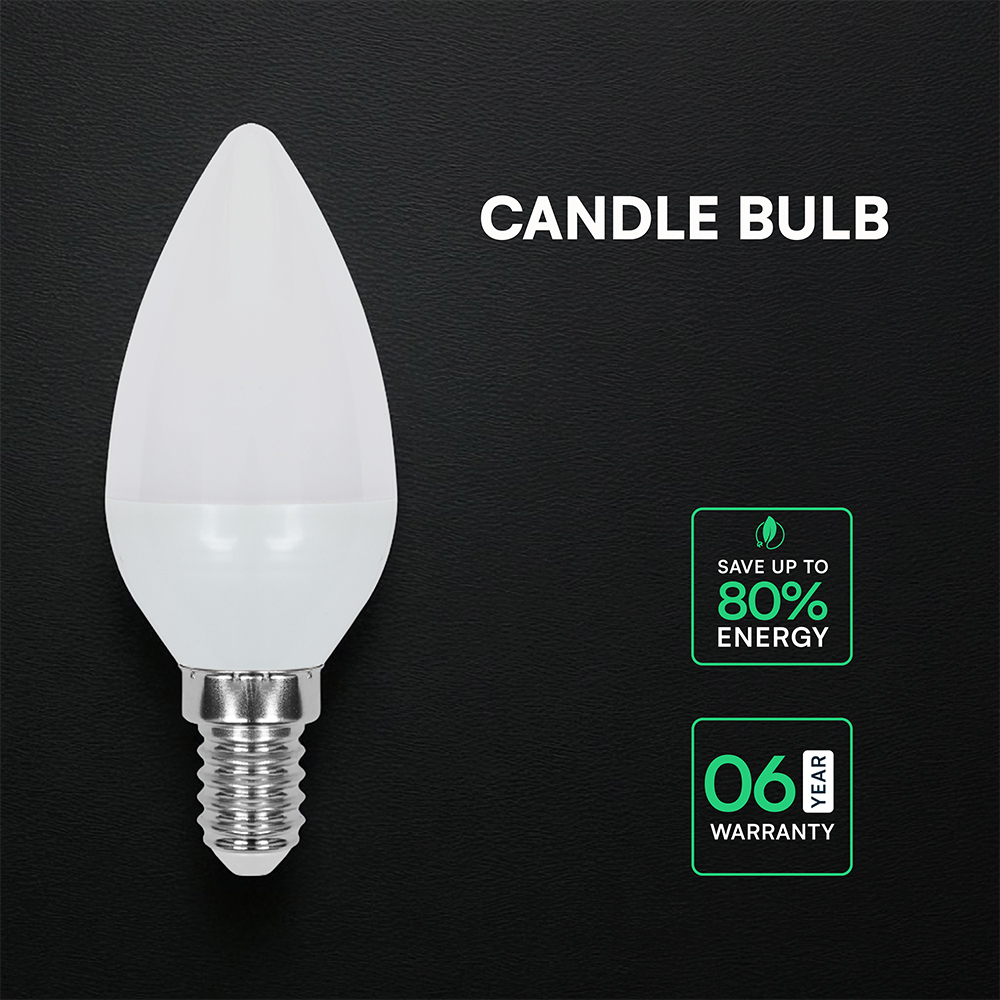 3.7W LED Candle Bulb E14 CREE CHIP 6500K img 2