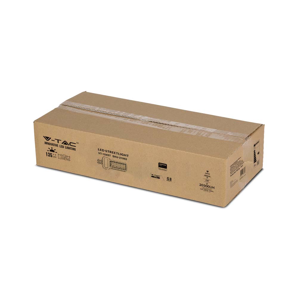 LED Street Light SAMSUNG CHIP 5 Years Warranty - 150W SLIM 6400K 135LM/W