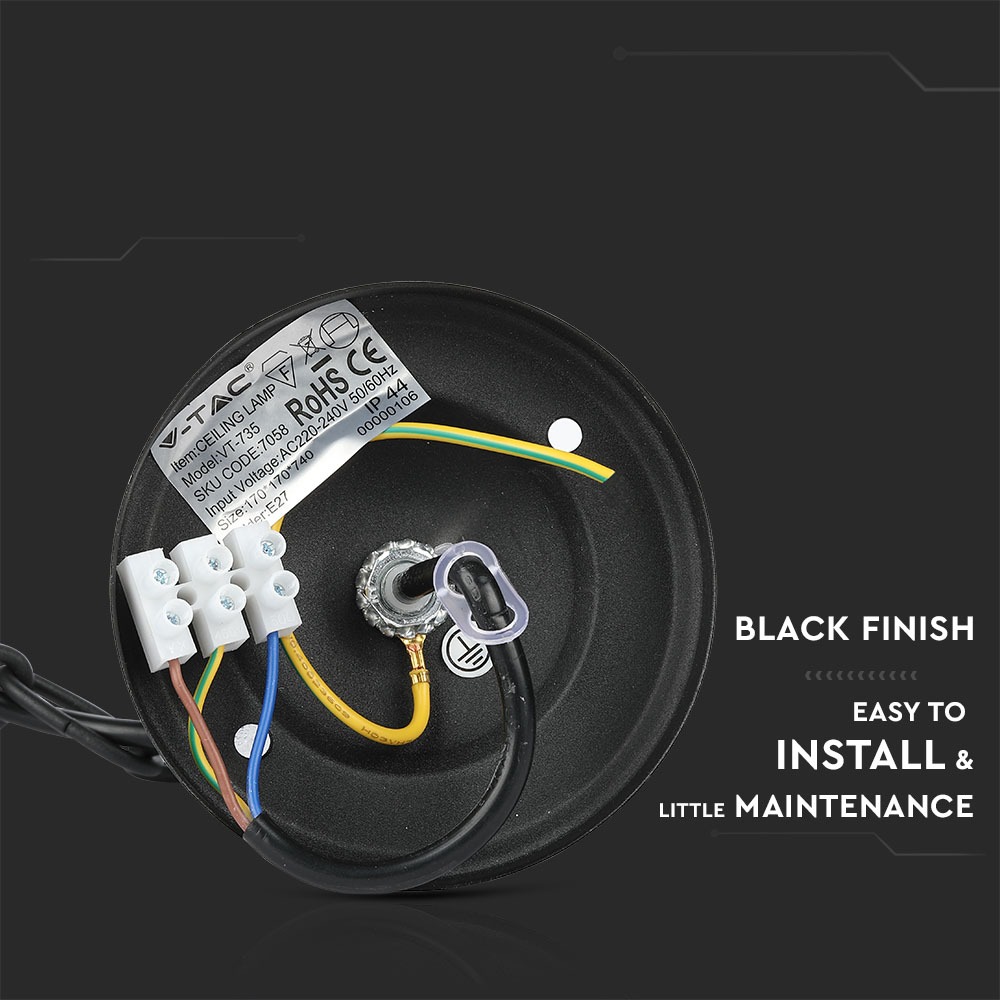 Lampada Giardino IP44 Nero img 1