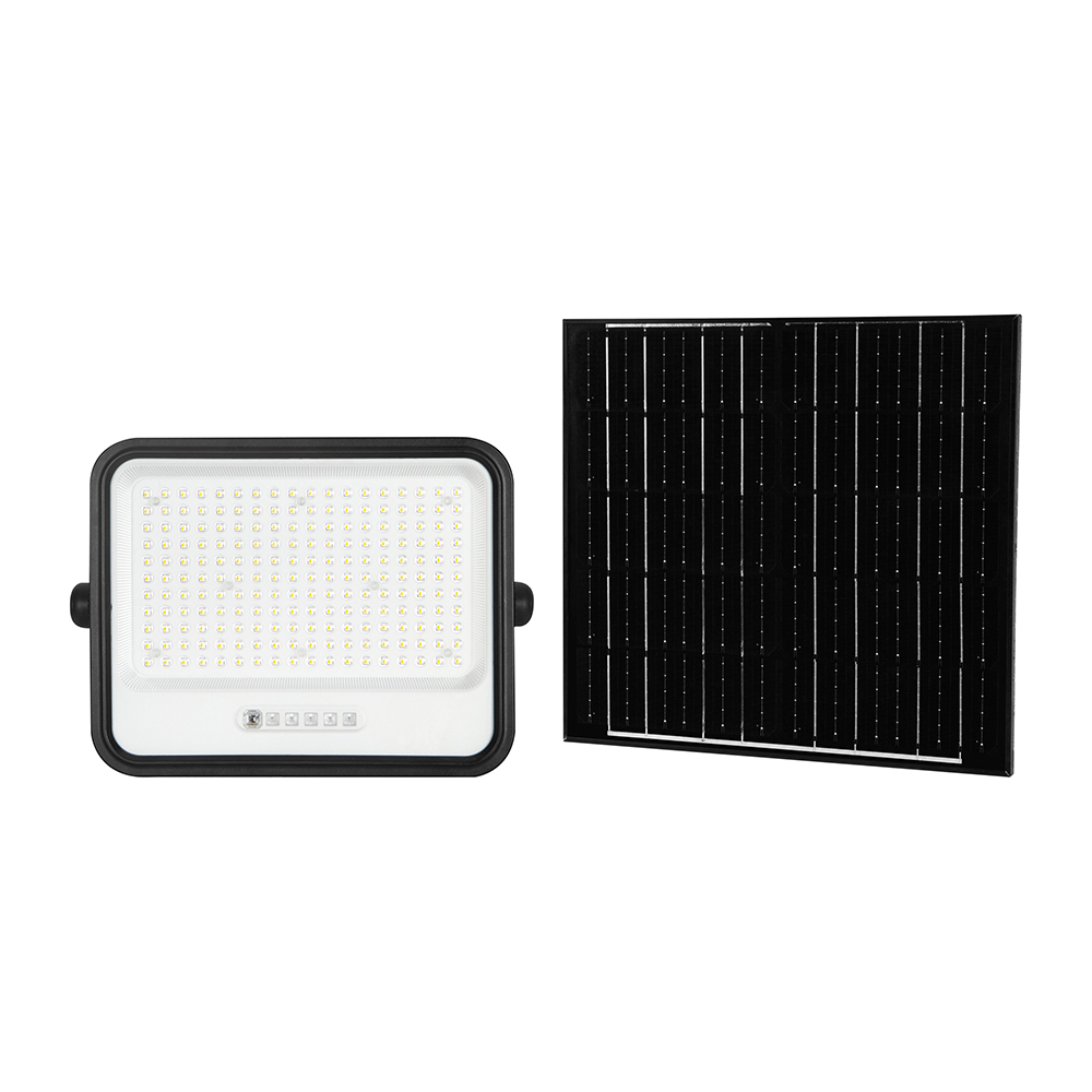 400W LED Solar Floodlight 2000K-8000K Black Body Battery Indicator