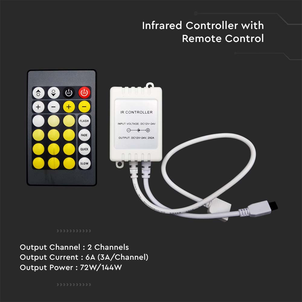 Infrared Contro Remote Control 3in1RGB 24 Buttons img 1