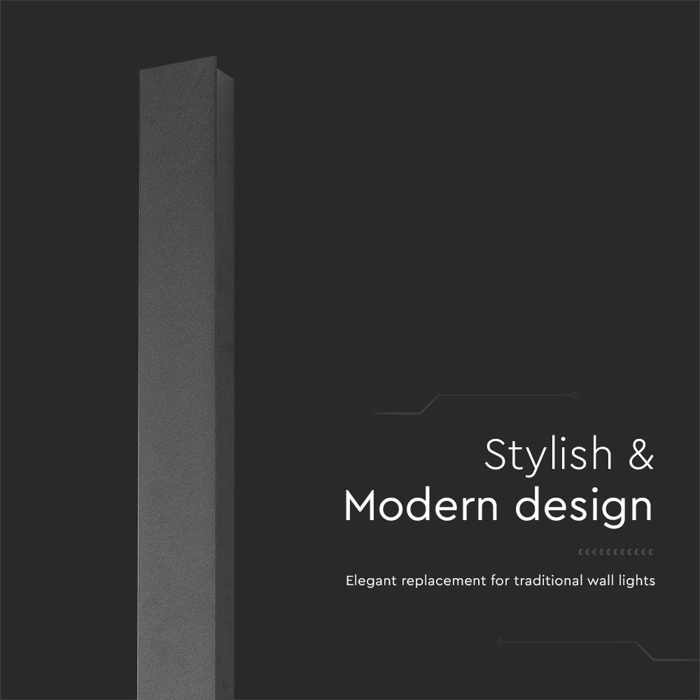 10W LED Linear Wall Light (510*60*50mm) Colorcode 4000K Anthracite Body IP54