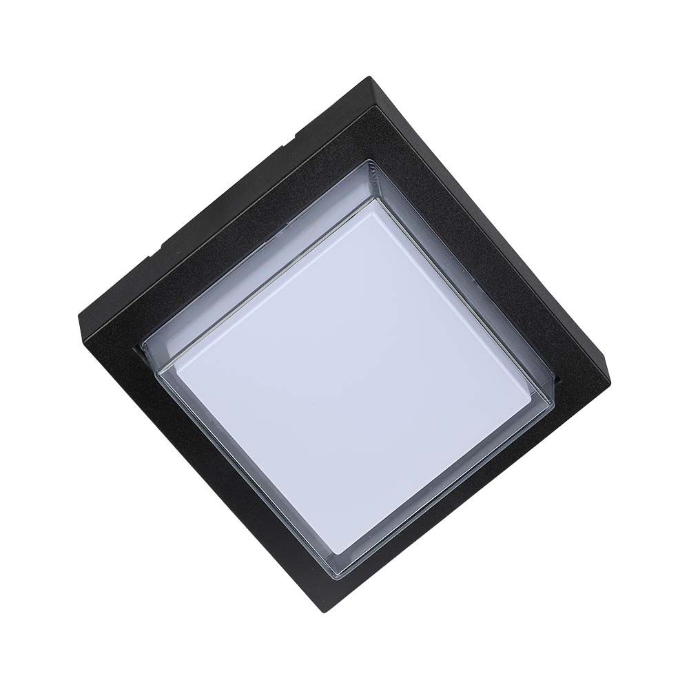 7W LED Wall Black Square 3000K img 1