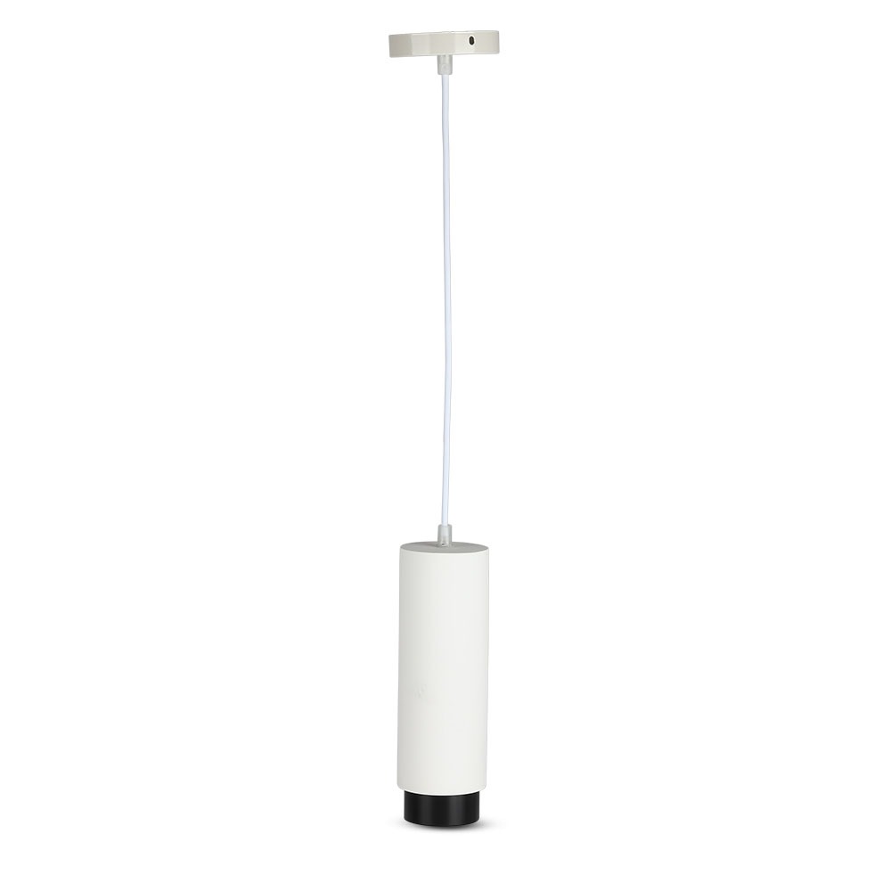 GU10 Fitting Gesso Pendant Suspended Metal Gun Black Bottom
