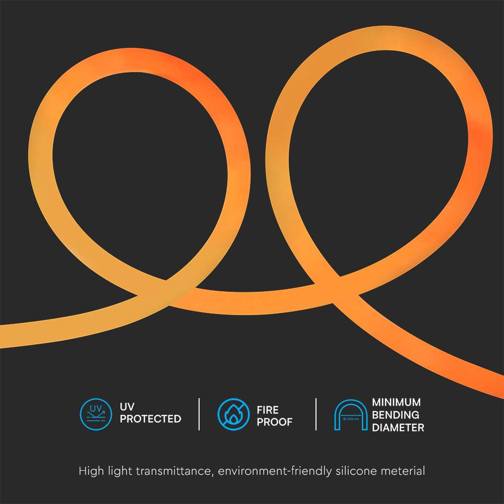 Neon Flex 12W/m Bobina 10m 24V Colore Ambra img 2