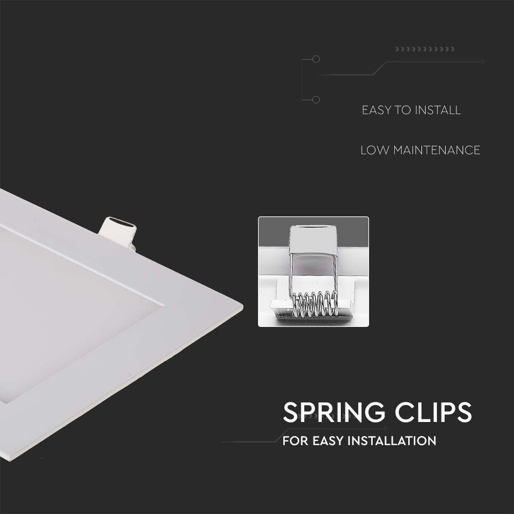 12W LED Premium Panel Downlight - Square 6400K img 2