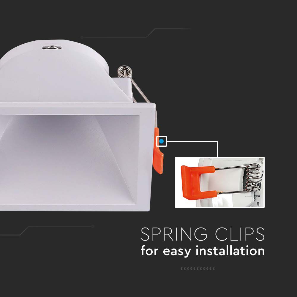 GU10 Fitting Square White img 1