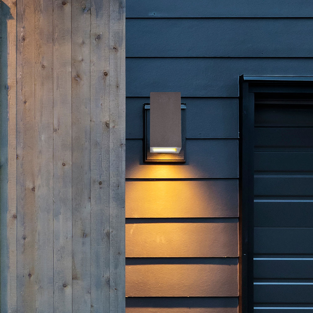 2 x G9 LED Lampada da parete in cemento grigio chiaro