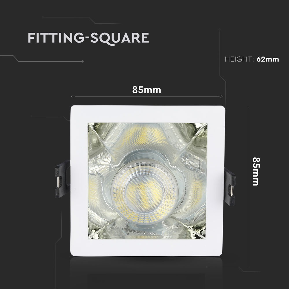 Fitting White+Chorme Square