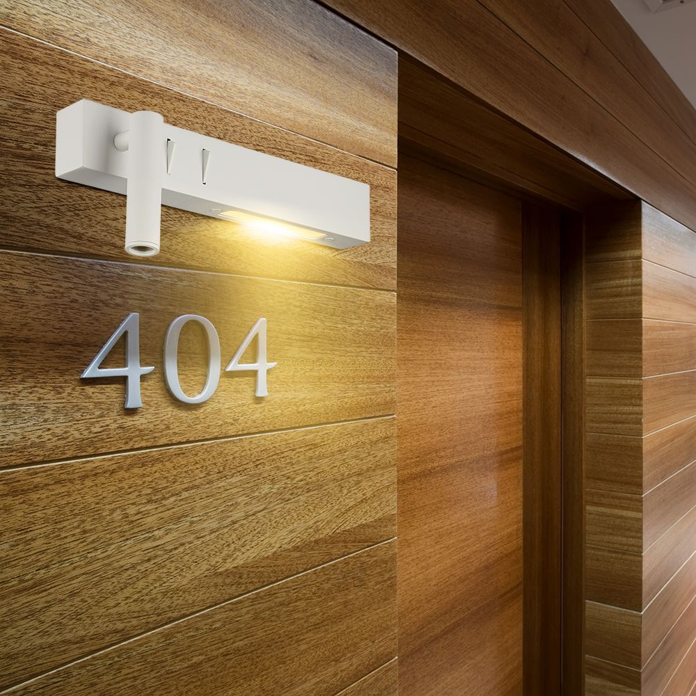 Applique da Hotel per Lettura con 2 LED 3W e 6W Colore Bianco img 1