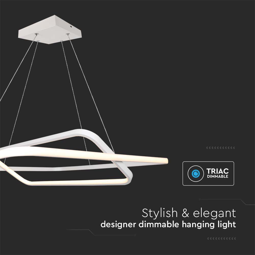 LED Designer Metal Hanging Light White 4000K Dimmable img 1