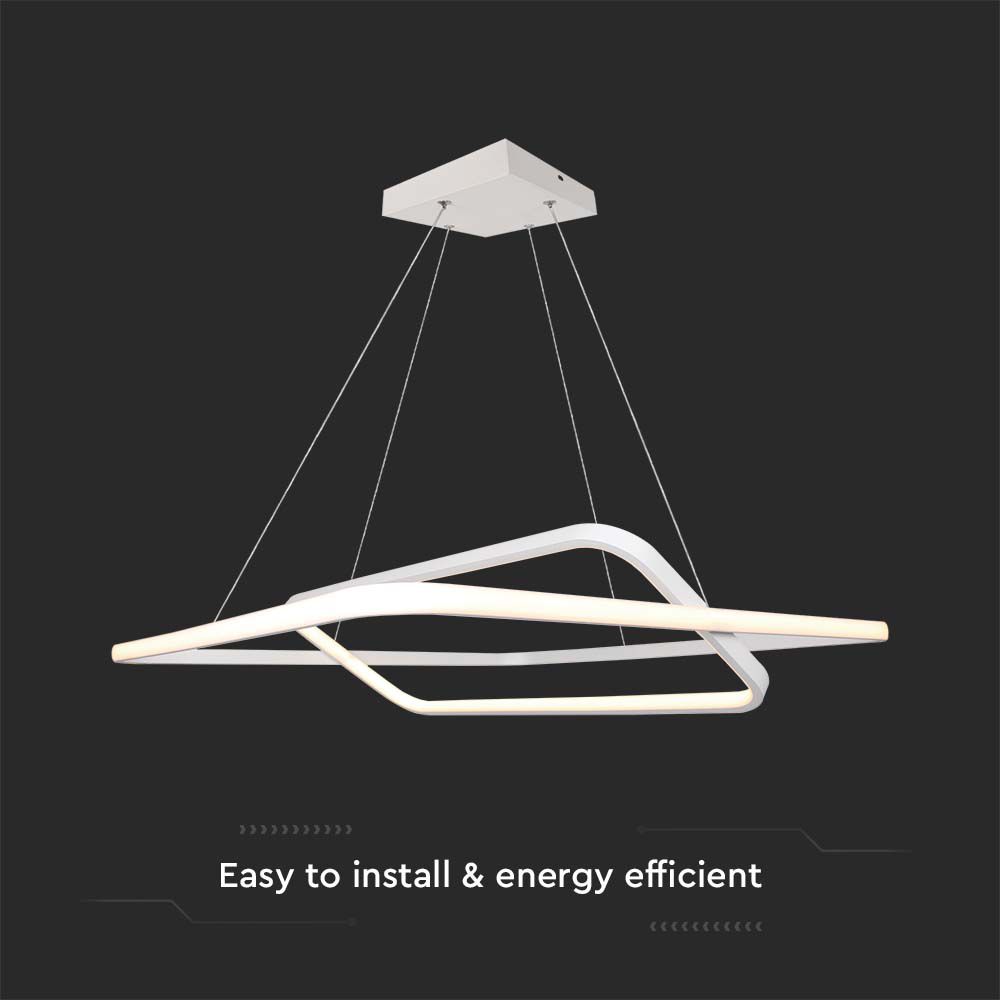 LED Designer Metal Hanging Light White 4000K Dimmable