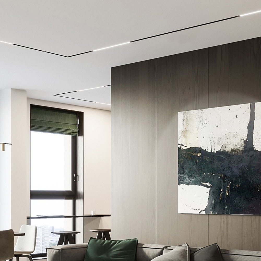 1W LED Faretto lineare magnetico SMD nero IP20 24V 3000K