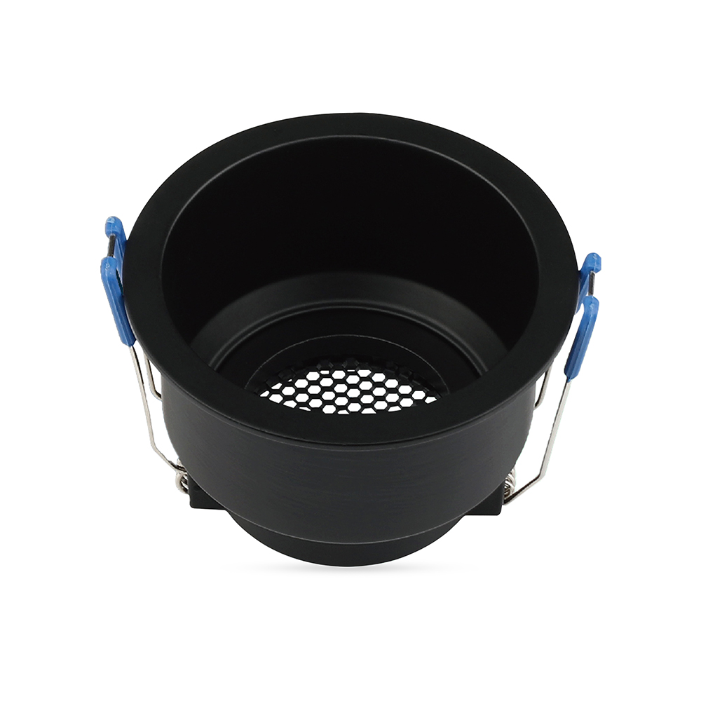 GU10 Fitting Round Aluminum Body Deep Anti Glare Black Body With Hoyne Comb