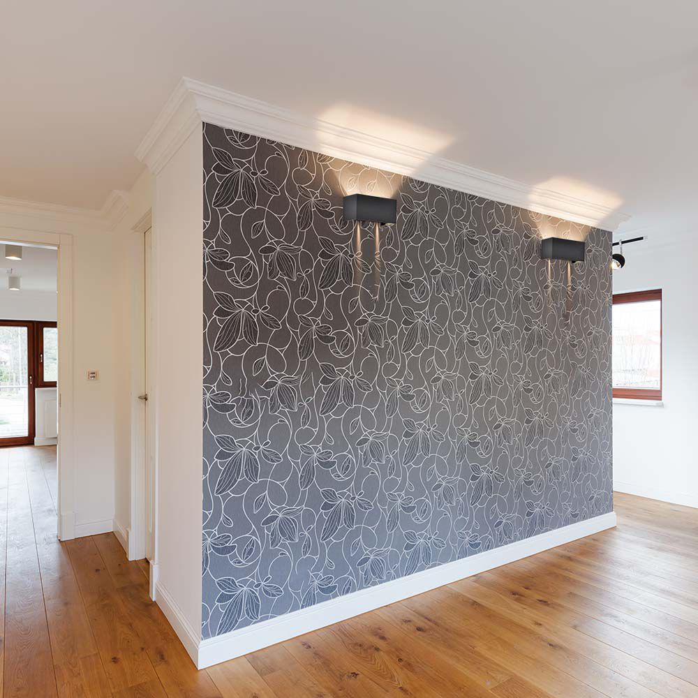 24W LED Wall Light Black Body 3000K IP65