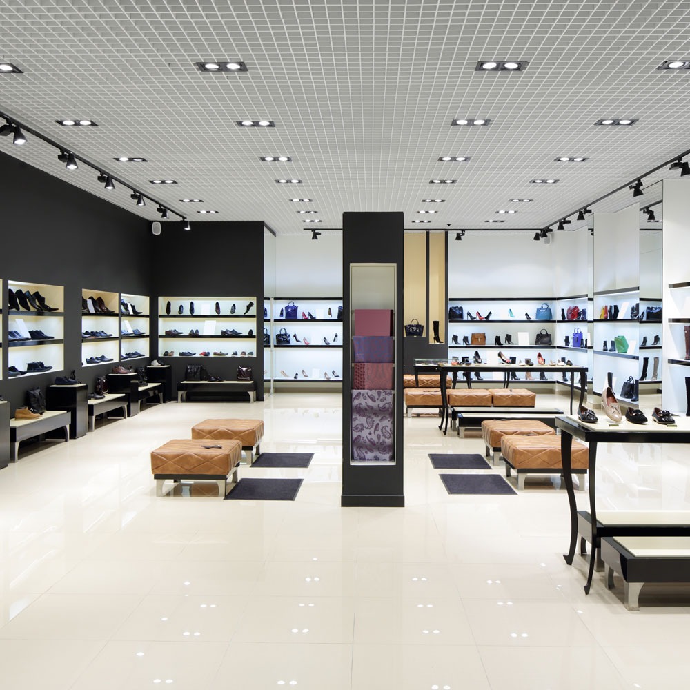 2 x GU10 Fitting Square White, Black