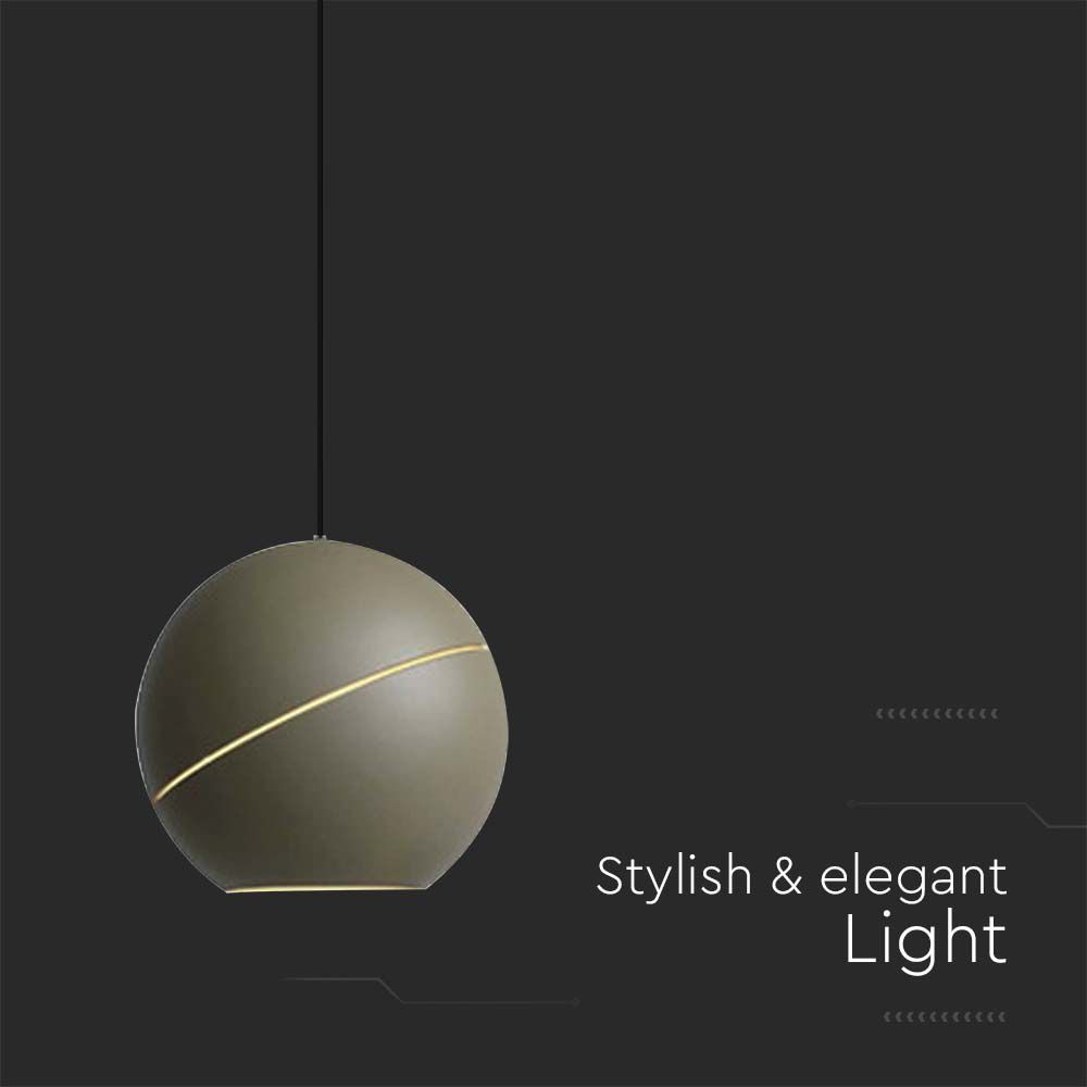 Lampadario LED a Sospensione 8.5W a Forma di Campana Colore Champagne d: 18cm 3000K img 1