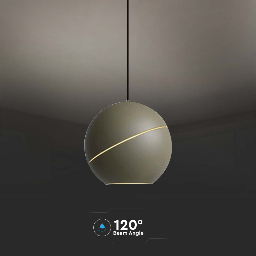 Lampadario LED a Sospensione 8.5W a Forma di Campana Colore Champagne d: 18cm 3000K img 2