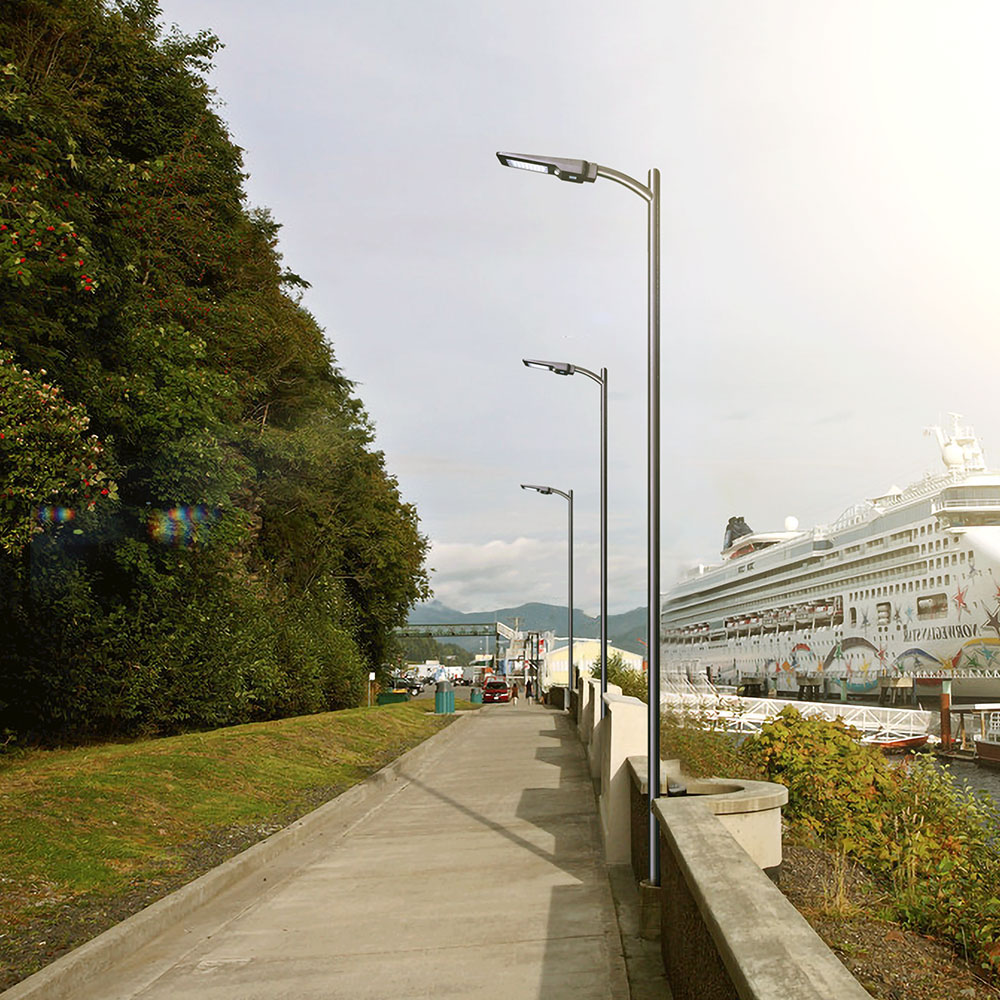 40W LED Armatura solare stradale Corpo nero  4000K 120lm/W img 1