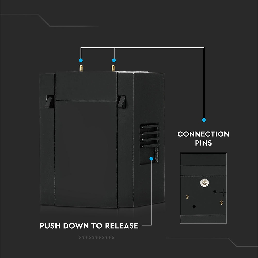 1W LED Faretto lineare magnetico SMD nero IP20 24V 3000K img 4