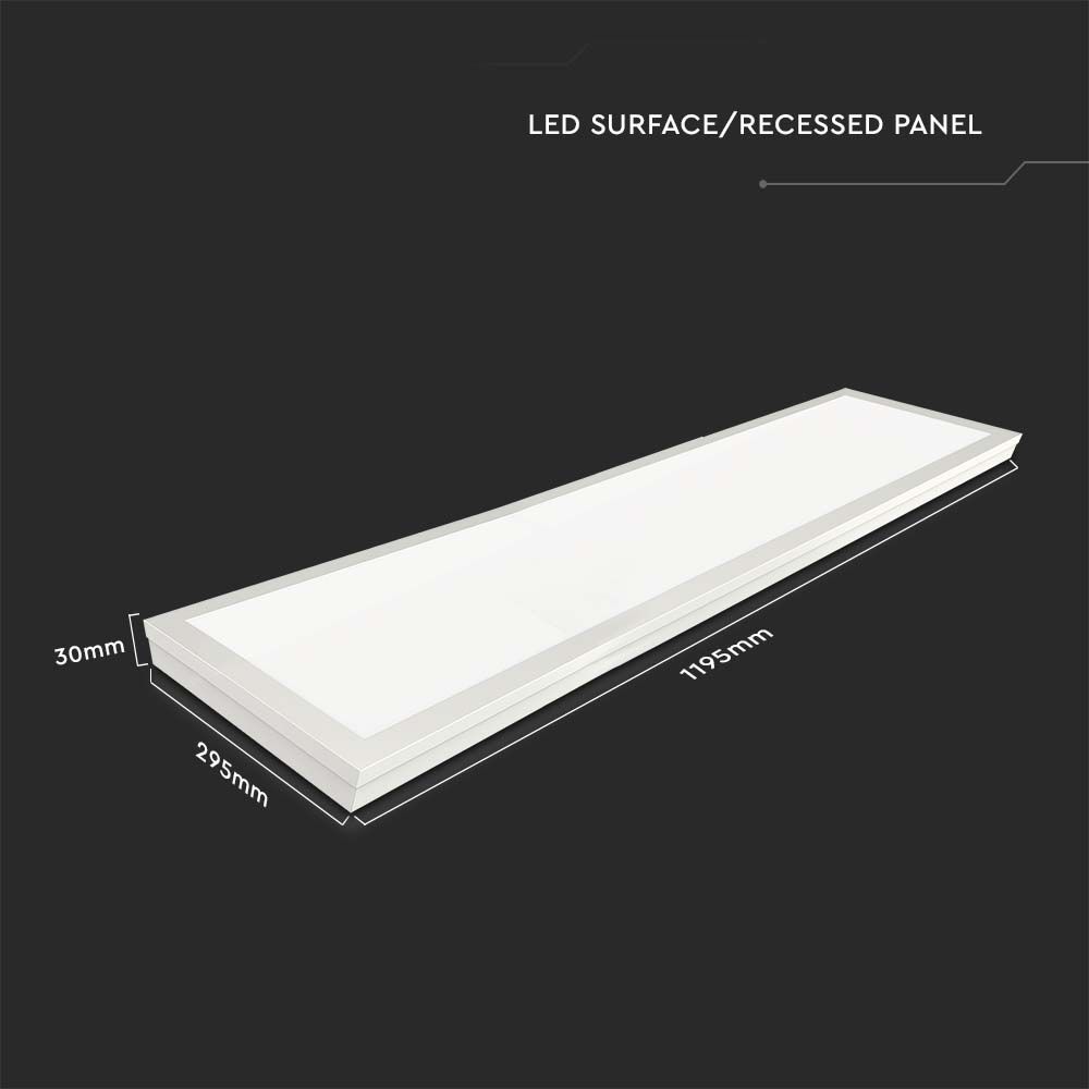 40W LED Panel 1200x300 mm 2in1 4000K 6PCS/SET