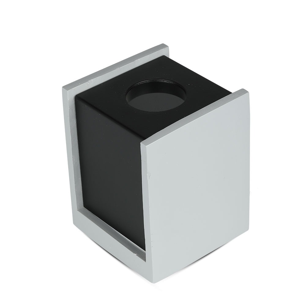 GU10 Fitting Concrete Surface Gun Black Bottom Quadrato