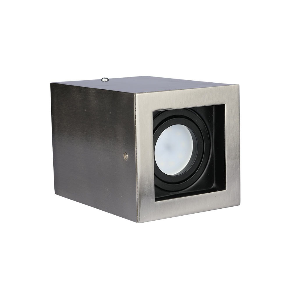 GU10 Adattatore per Faretti Quadrato Nichel satinato img 1