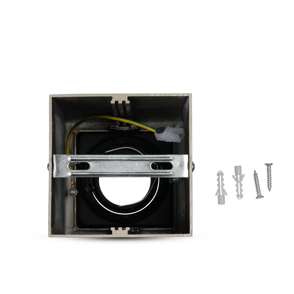 GU10 Adattatore per Faretti Quadrato Nichel satinato img 2