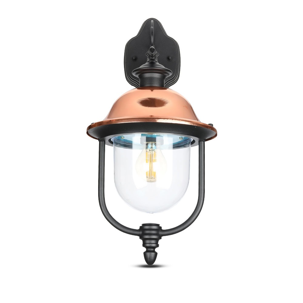 Garden Wall Lamp 1 x E27 Nero Facing Down img 4