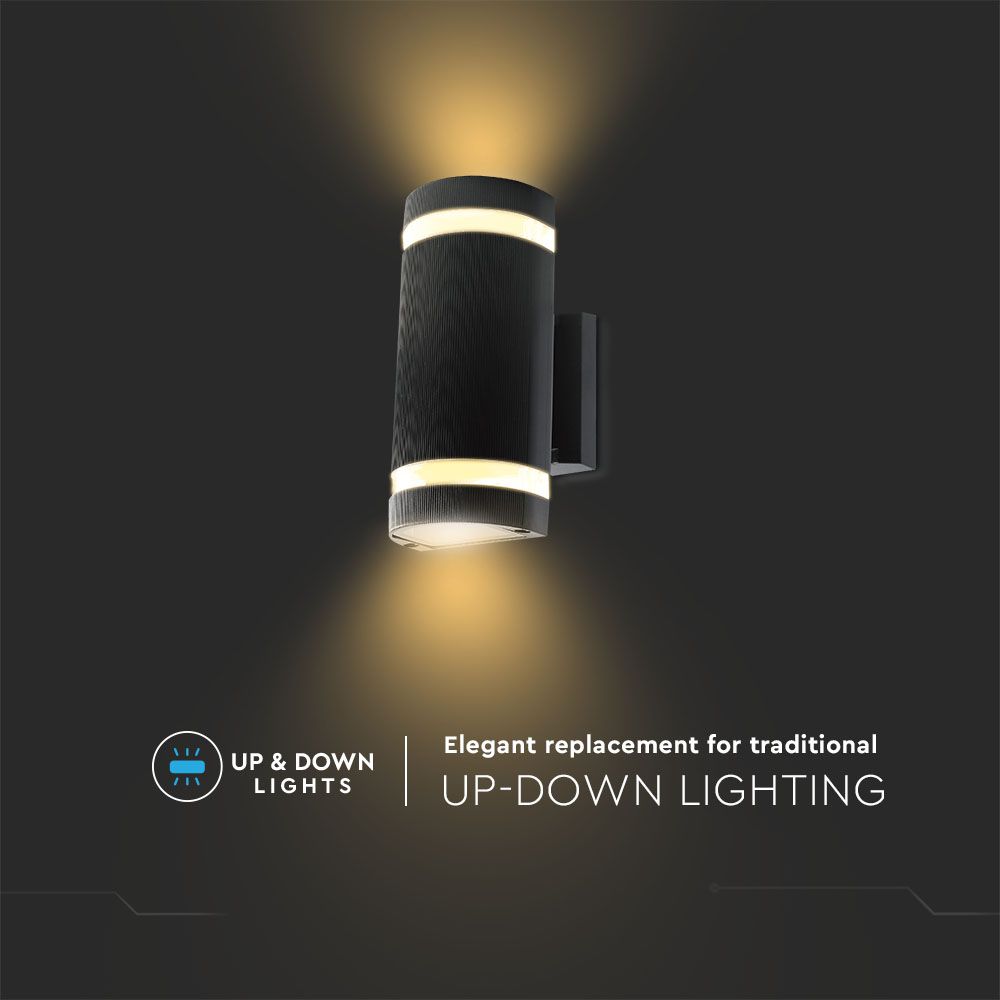  Wall Light Black Body IP44 E27 Round img 1
