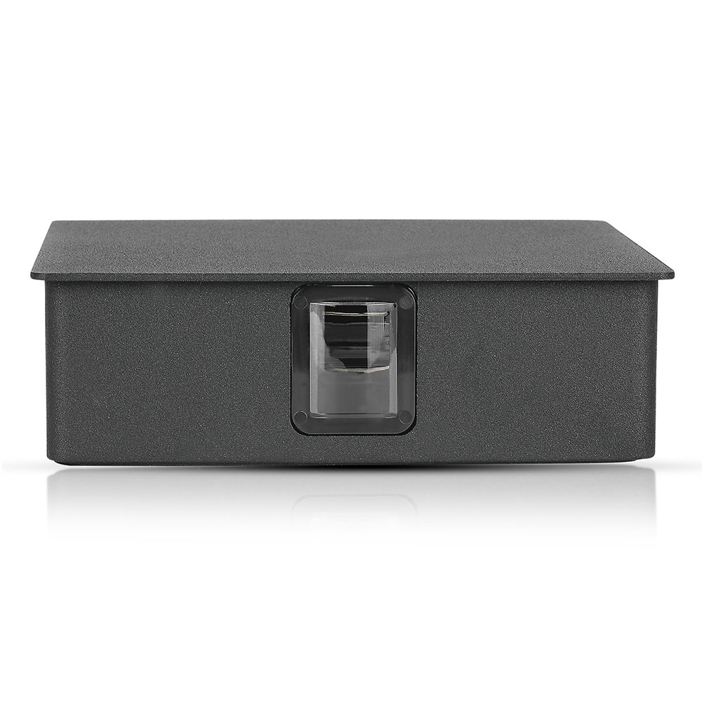 4W LED Wall Light Black Body Square 3000K IP65 img 1