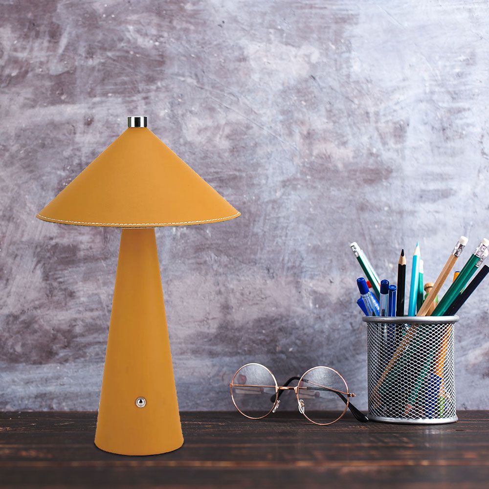 3W LED Magnetic Table Lamp With Battery 4000mAh CCT: 3IN1 Yellow Body Dimmable img 1