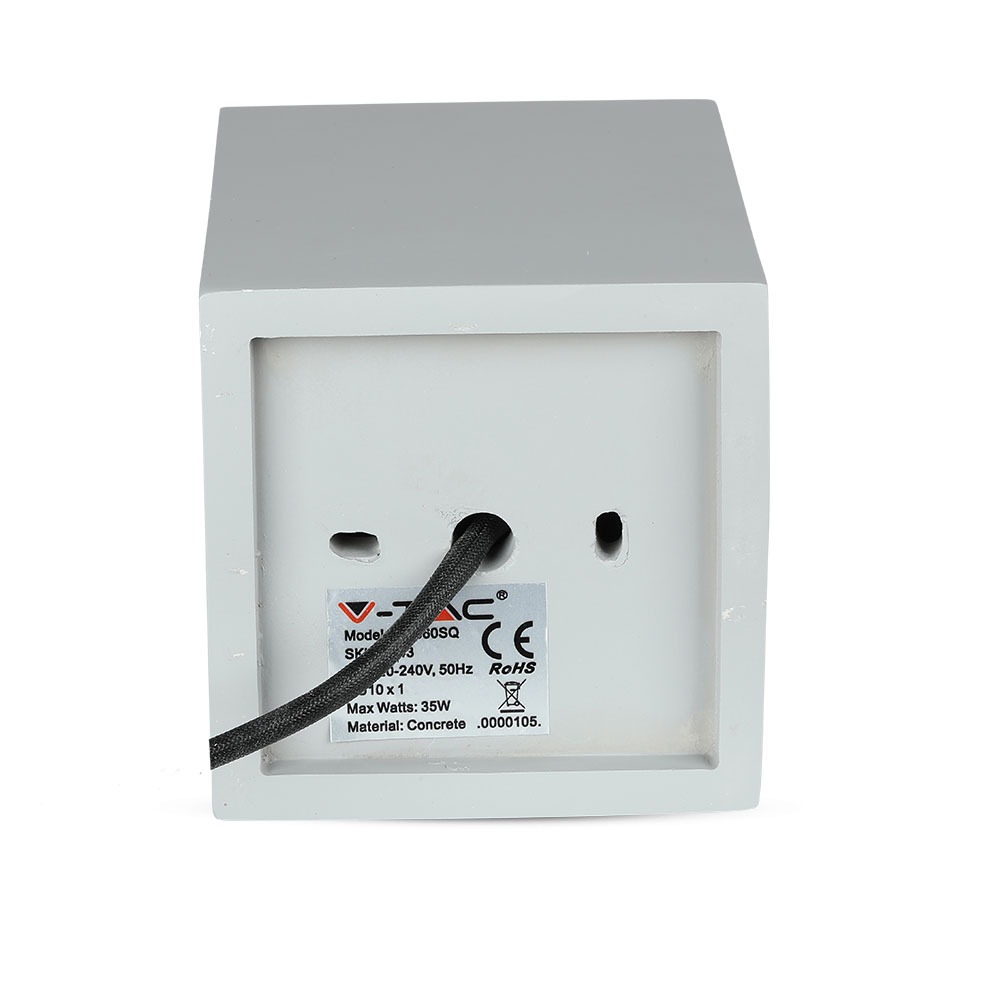 GU10 Fitting Concrete Surface Gun Black Bottom Quadrato img 4