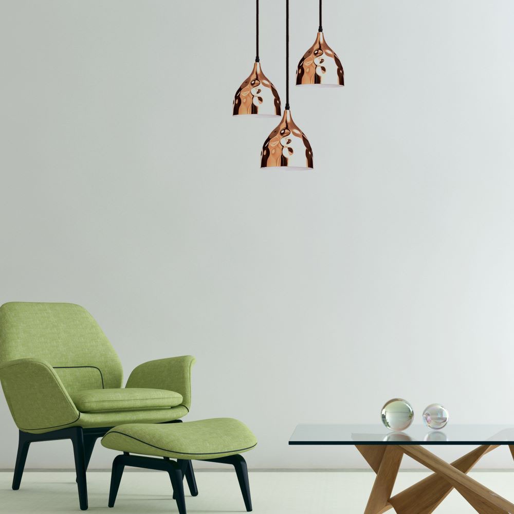 Lampadario con Portalampada Rame Lacrima __170 img 1