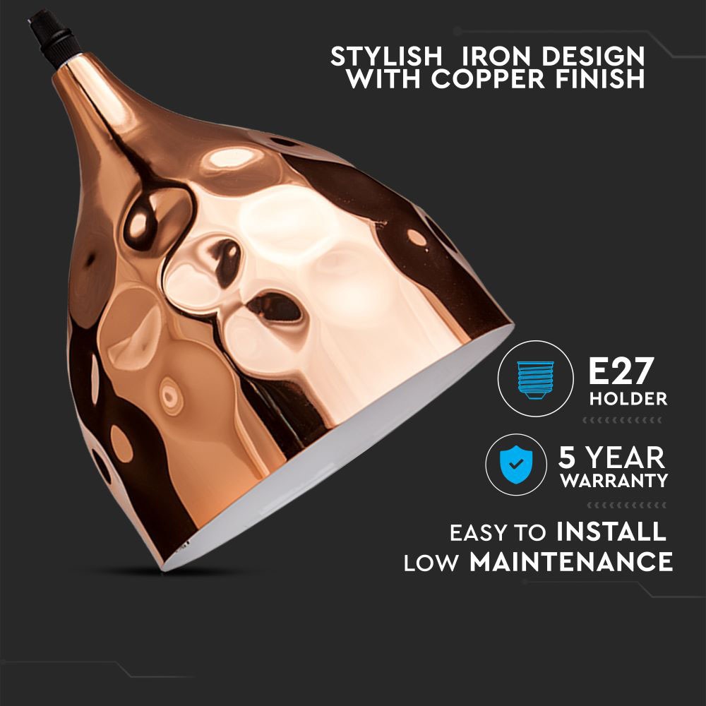 Lampadario con Portalampada Rame Lacrima __170