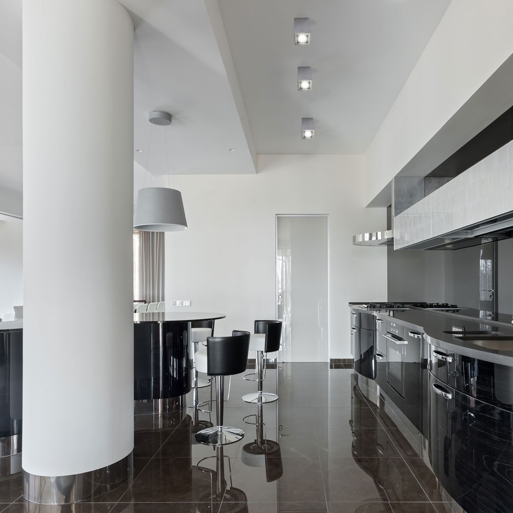 GU10 Adattatore per Faretti Quadrato Nichel satinato