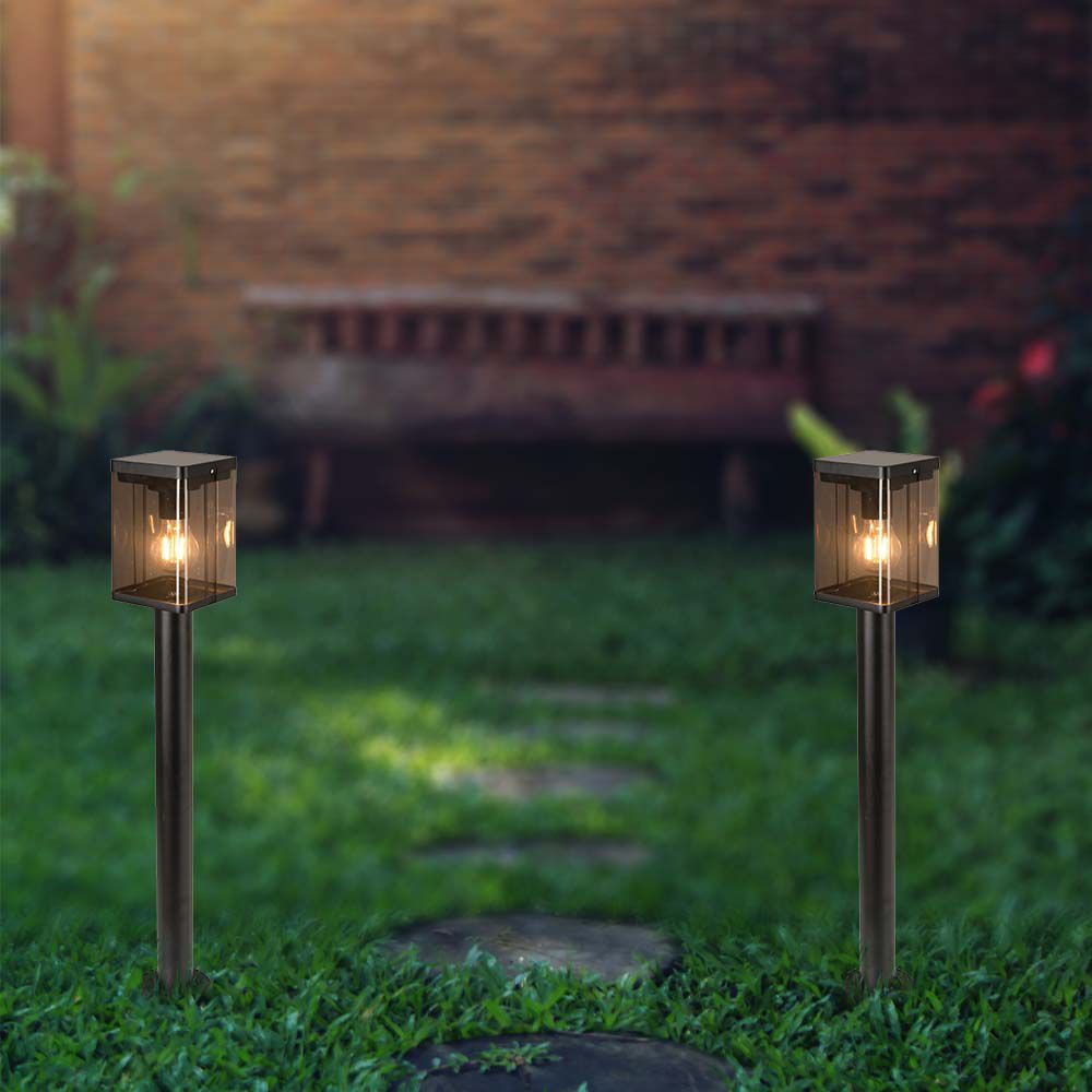 Piantana Solare LED da Giardino 2.5W con Sensore di Movimento a Microonde Colore Nero 3000K IP44