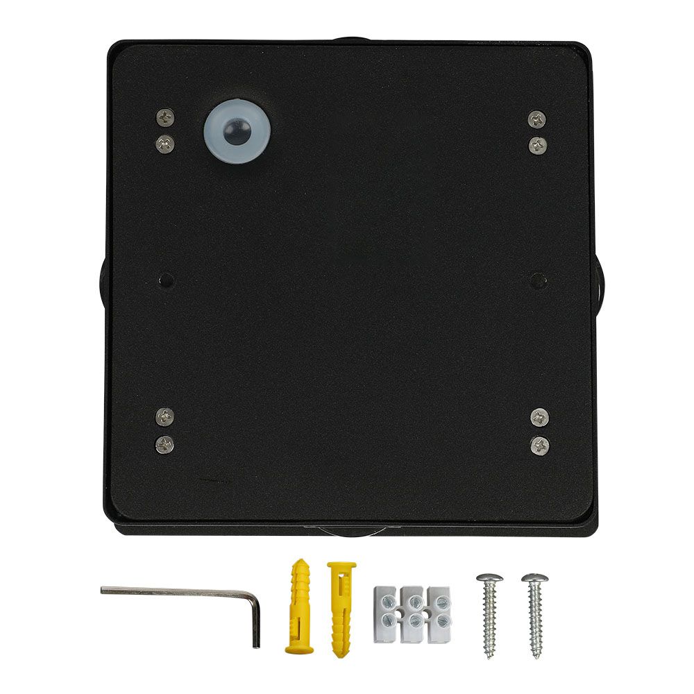 4W LED Wall Light Black Body Square 3000K IP65 img 4