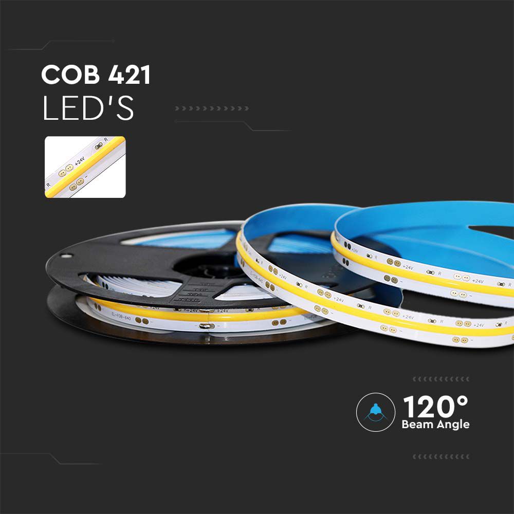 LED COB  Strip Light IP20 24V 3000K 420 Leds 10W m
