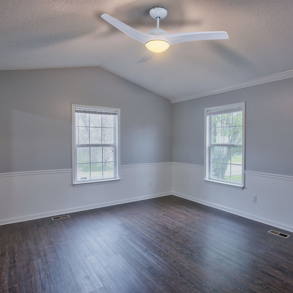 15W 3 in 1 LED Ventilatore a soffitto Controllo RF 3 pale Motore bianco 35W DC img 1