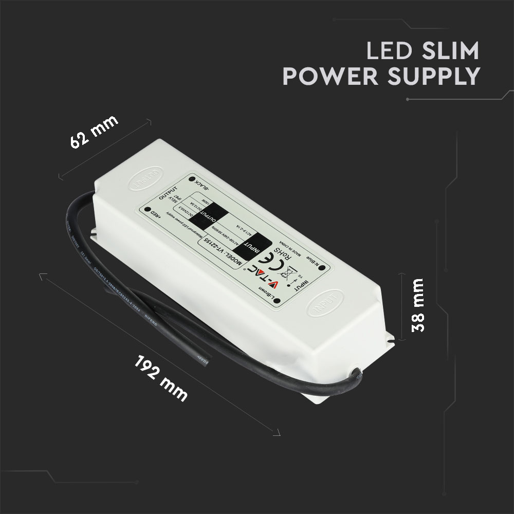LED Plastica SLIM Power Supply 150W IP67 12V