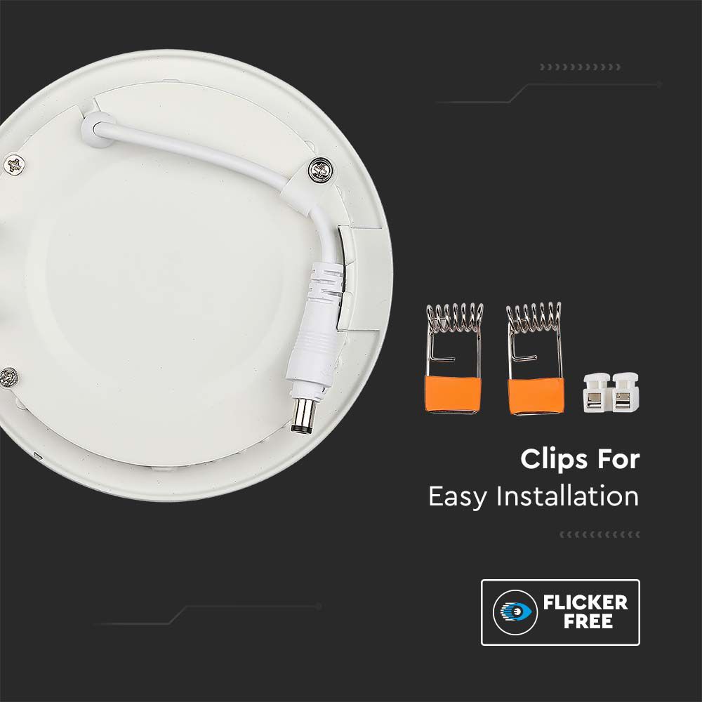 18W LED Premium Panel Downlight - Round 6400K img 2