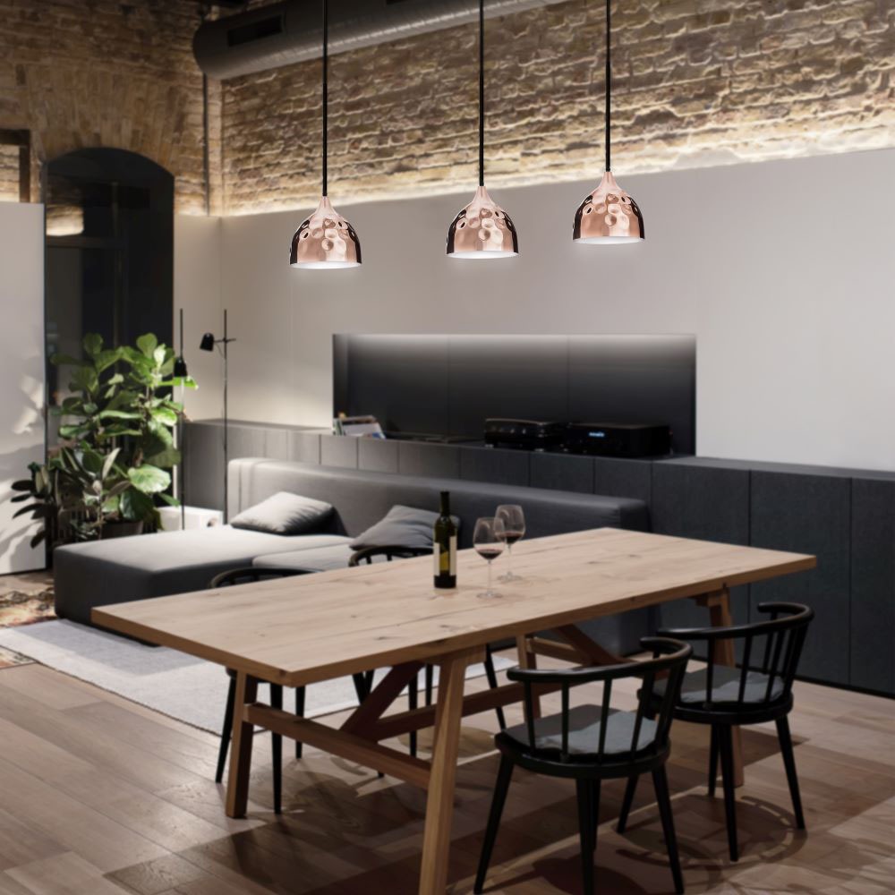 Lampadario con Portalampada Rame Lacrima __230 img 1