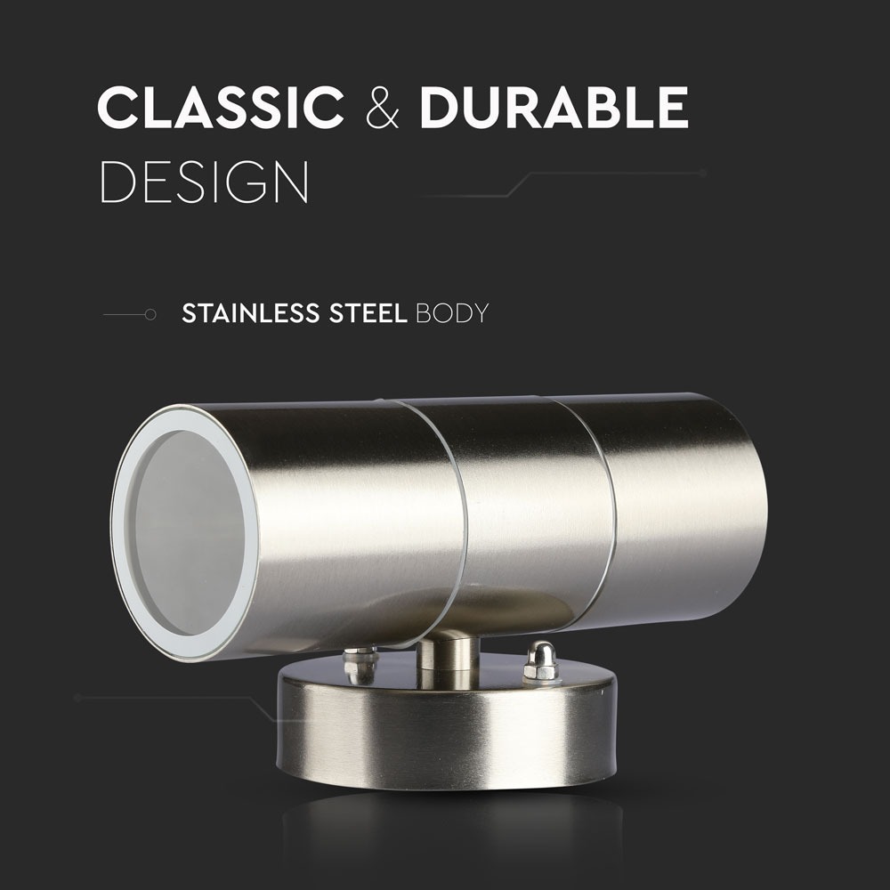 Portafaretto da Muro GU10 in Acciaio corpo a 2 Uscite img 2