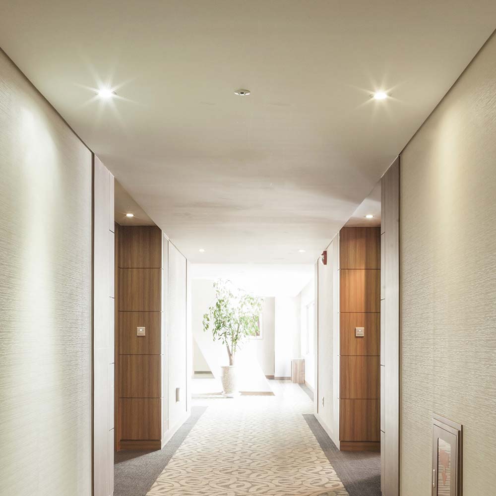 GU10 Fitting Round Aluminum Body Deep Anti Glare Black Body With Hoyne Comb img 1