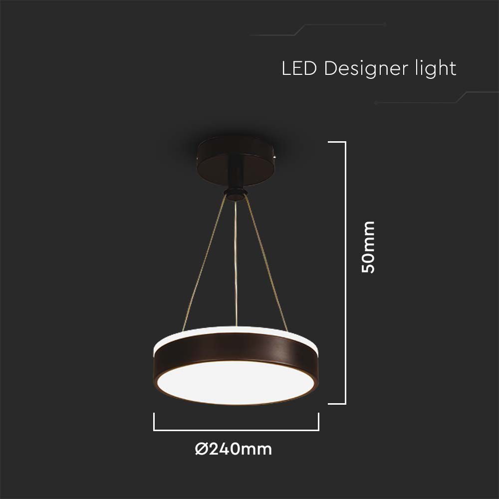 Lampada a sospensione di design Nera 4000K